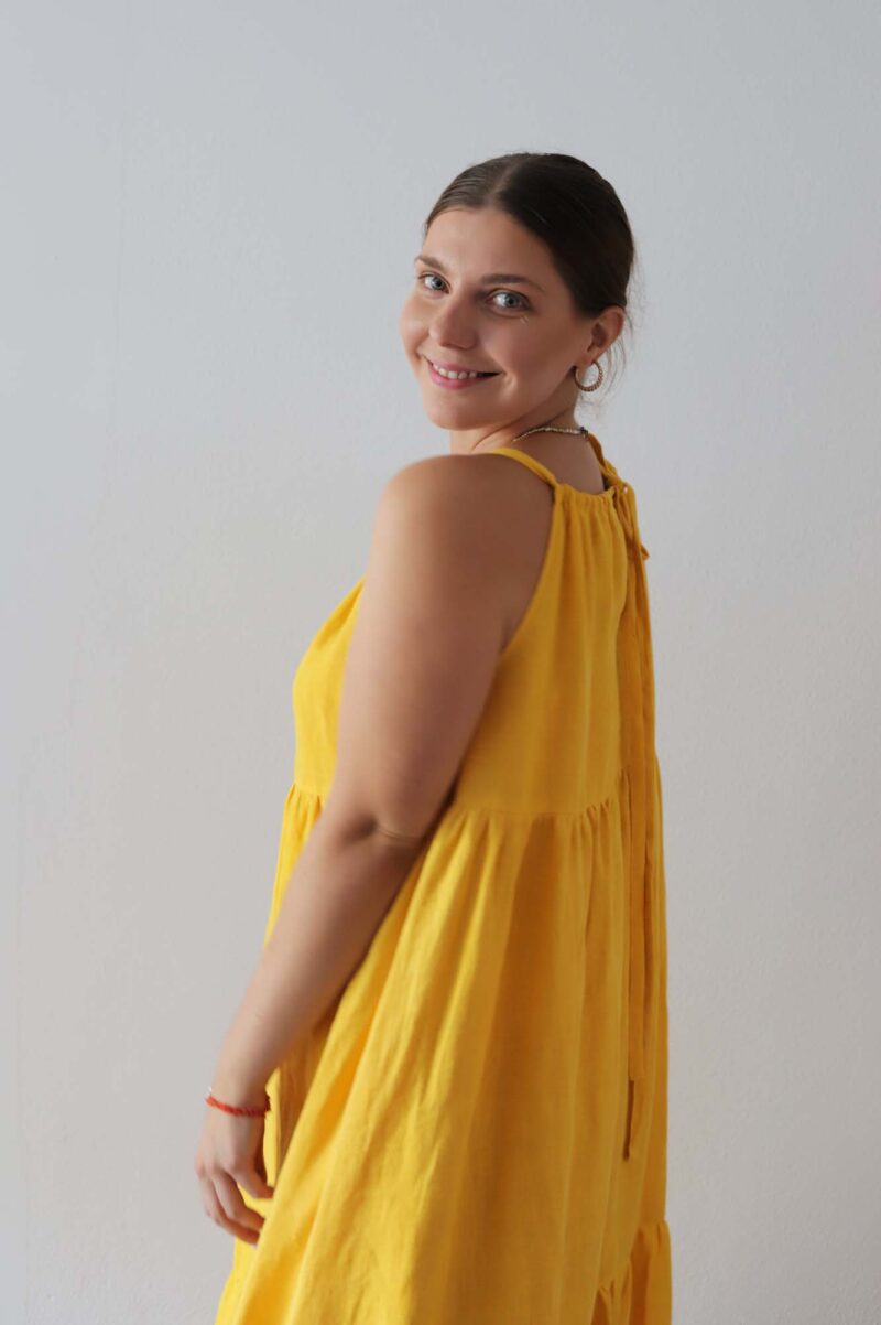 Pávica - letné ľanové šaty - Image 8
