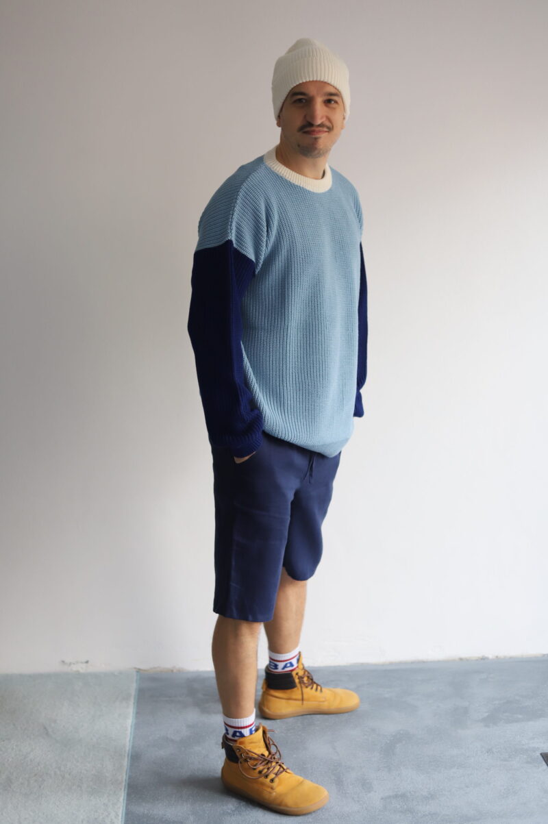 Pánsky merino sveter Pierko - colorblock Atlantic - Image 5