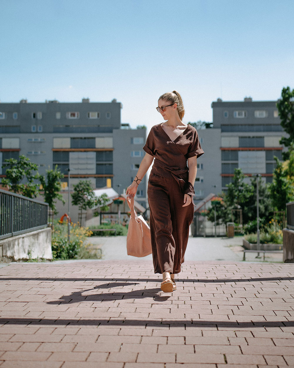 Kimi - ľanové zavinovacie kimono - krátky rukáv - 40+ farieb – Obrázok 11